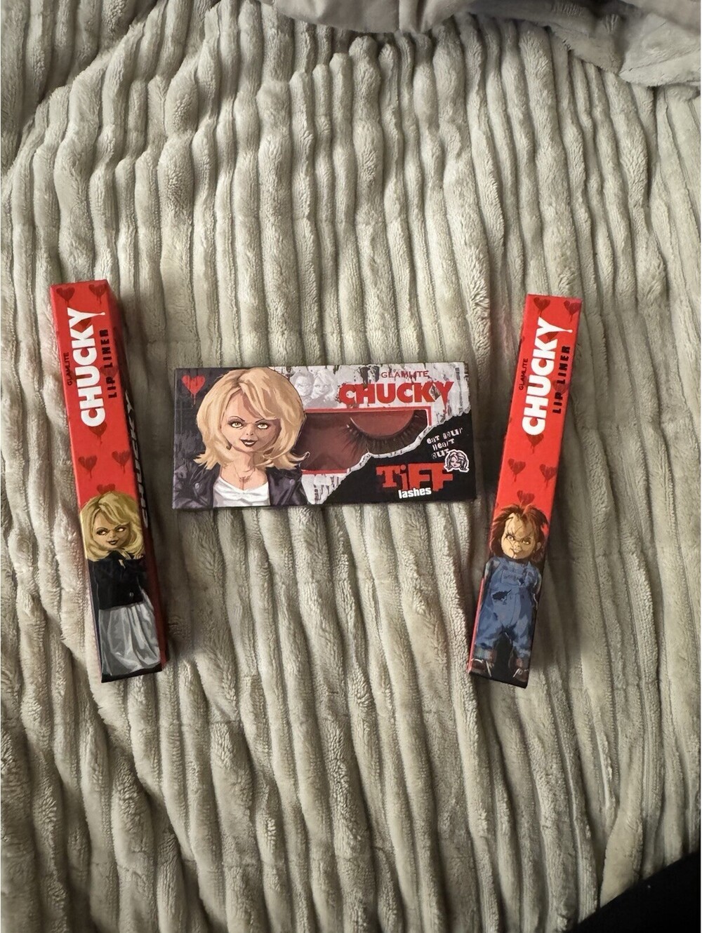 Glamlite Chucky & Tiff Lipliners & Lashes Childs Play Horror